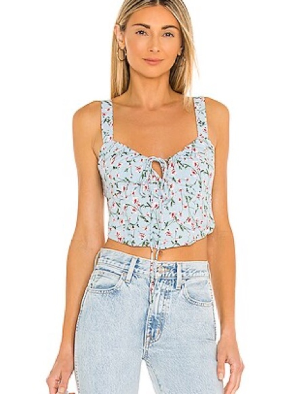 Bardot floral bustier